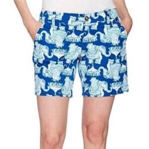 Lilly Pulitzer The Jayne Stretch Shorts Deep Indigo Joy Ride